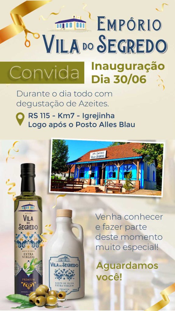 Inauguração Emporio Vila do Segredo dia 30 de Junho de 2023